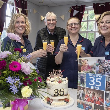 Cartref Bryn yr Eglwys celebrating 35 years with a party