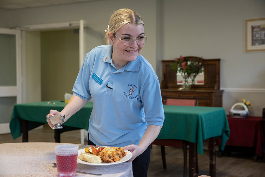 Elain, one of the team serving food
