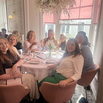 Kelsey's hen party with Cartref Bryn yr Eglwys staff