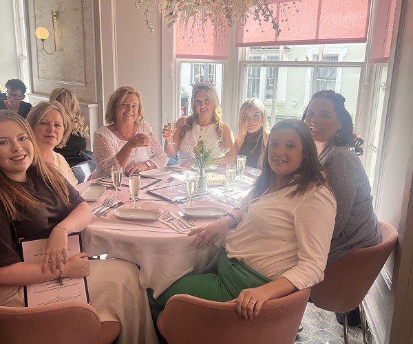 Kelsey's hen party with Cartref Bryn yr Eglwys staff